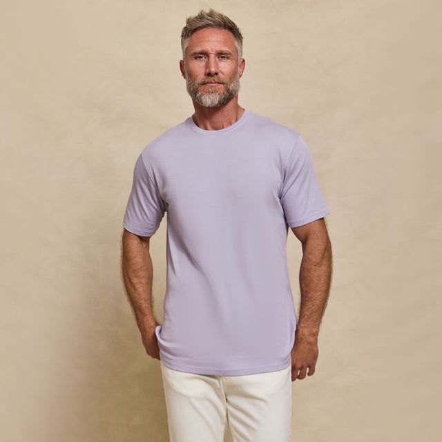 THE LUXE SUPIMA - CREW NECK SS TEE - LAVENDER