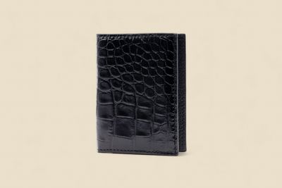 ANTHONY ALLIGATOR GRAIN ID WALLET - BLACK