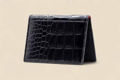 ANTHONY ALLIGATOR GRAIN ID WALLET - BLACK