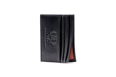 EDWARD SADDLE LEATHER EXECUTIVE ID CARD CASE - BLACK