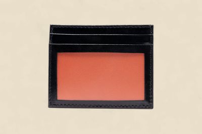 EDWARD SADDLE LEATHER EXECUTIVE ID CARD CASE - BLACK