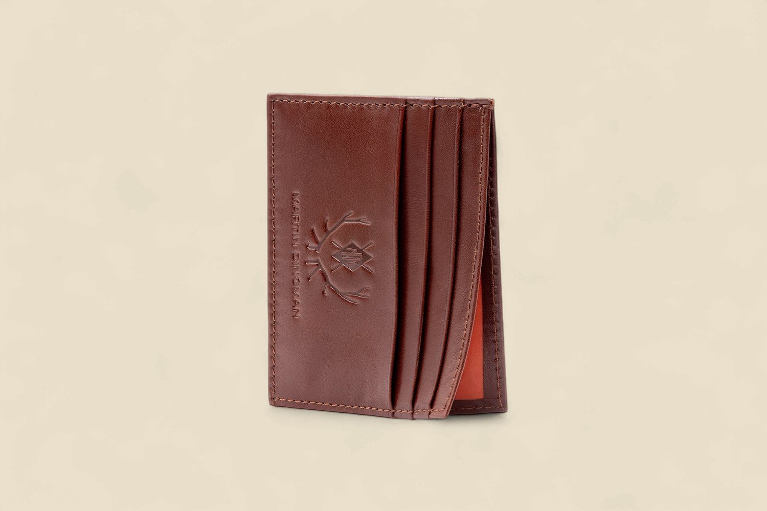 EDWARD SADDLE LEATHER EXECUTIVE ID CARD CASE - TAN