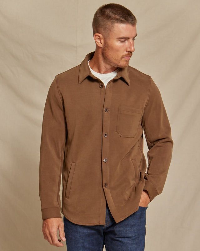 THE NOAH - DOUBLE KNIT CHORE COAT - MOCHA
