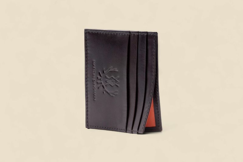 EDWARD SADDLE LEATHER EXECUTIVE ID CARD CASE - CHOCOLATE