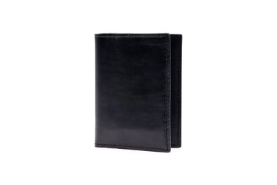 EDWARD SADDLE LEATHER ID WALLET - BLACK