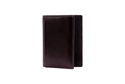 EDWARD SADDLE LEATHER ID WALLET - CHOCOLATE
