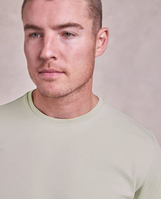 THE LUXE SUPIMA - CREW NECK SS TEE - OLIVINE