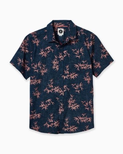coastline s/s button up shirt navy, Colour: navy bamboo, Season: nons, Size: M