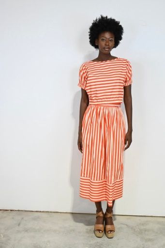 BUBBLE TOP, Colour: RED STRIPE, Size: xs