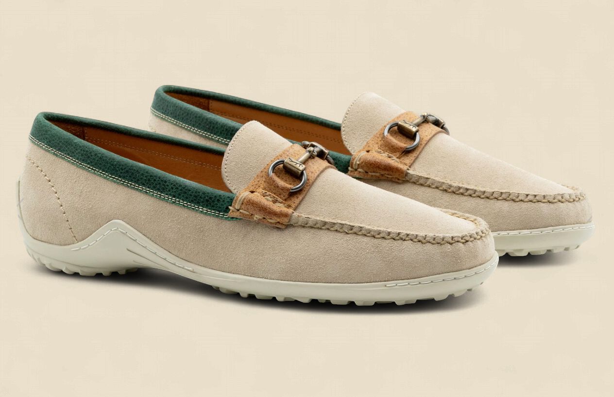 BILL SUEDE HORSE BIT LOAFERS-SAND