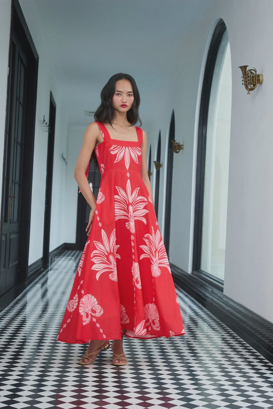 PEARL DRESS - PALM SPRING ROUGE