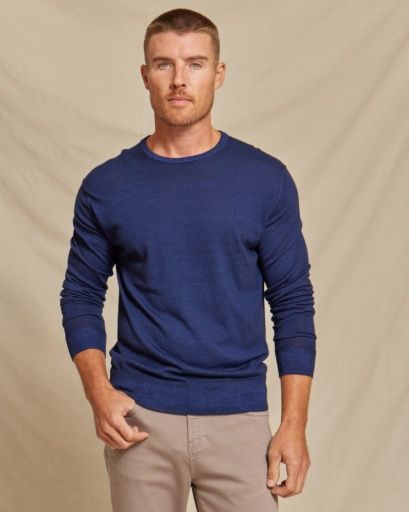THE BANKS - LS LIGHTWEIGHT MERINOMAX CREW NECK SWEATER
