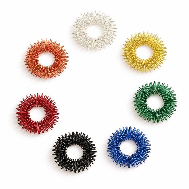 Lot 6 Anneaux d'acupression à pointes