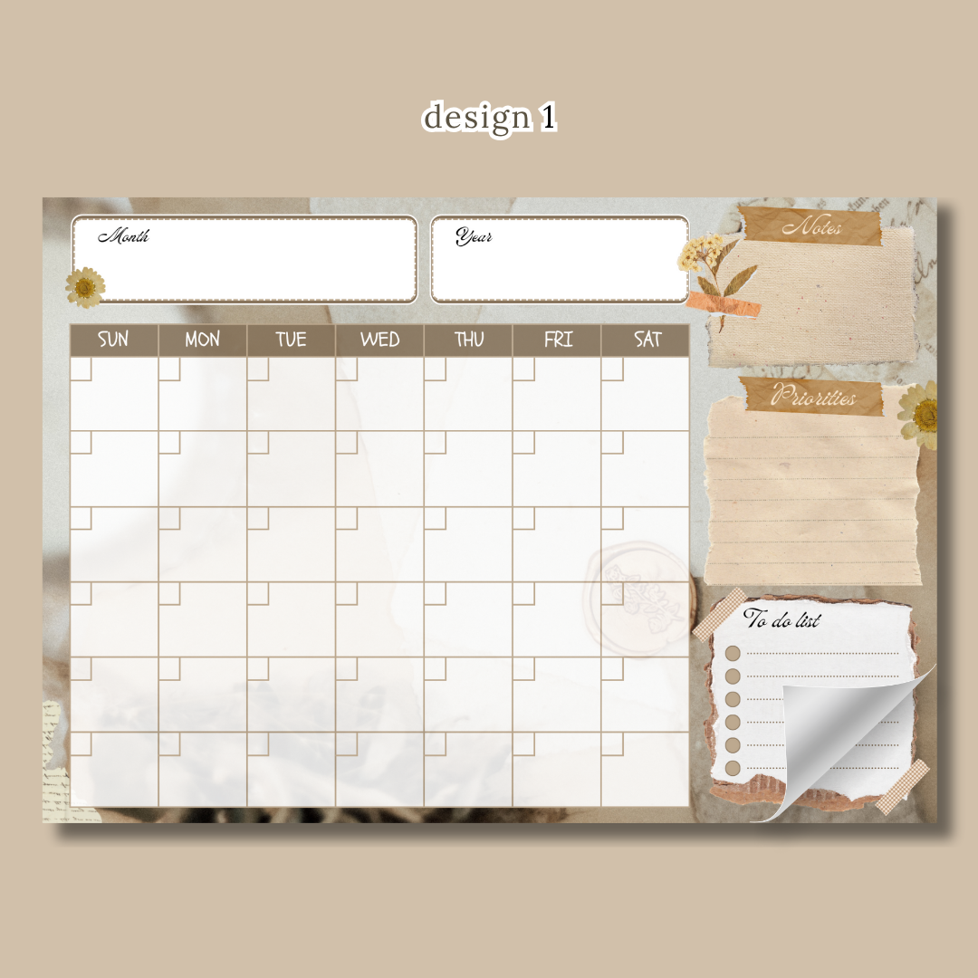 Flora Collection - Monthly Planner