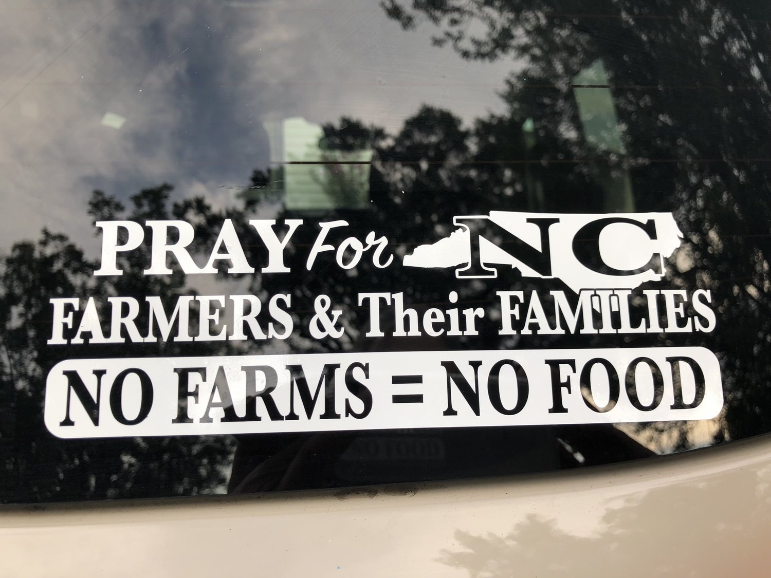PRAY for NC FARMERS - WINDOW DECAL