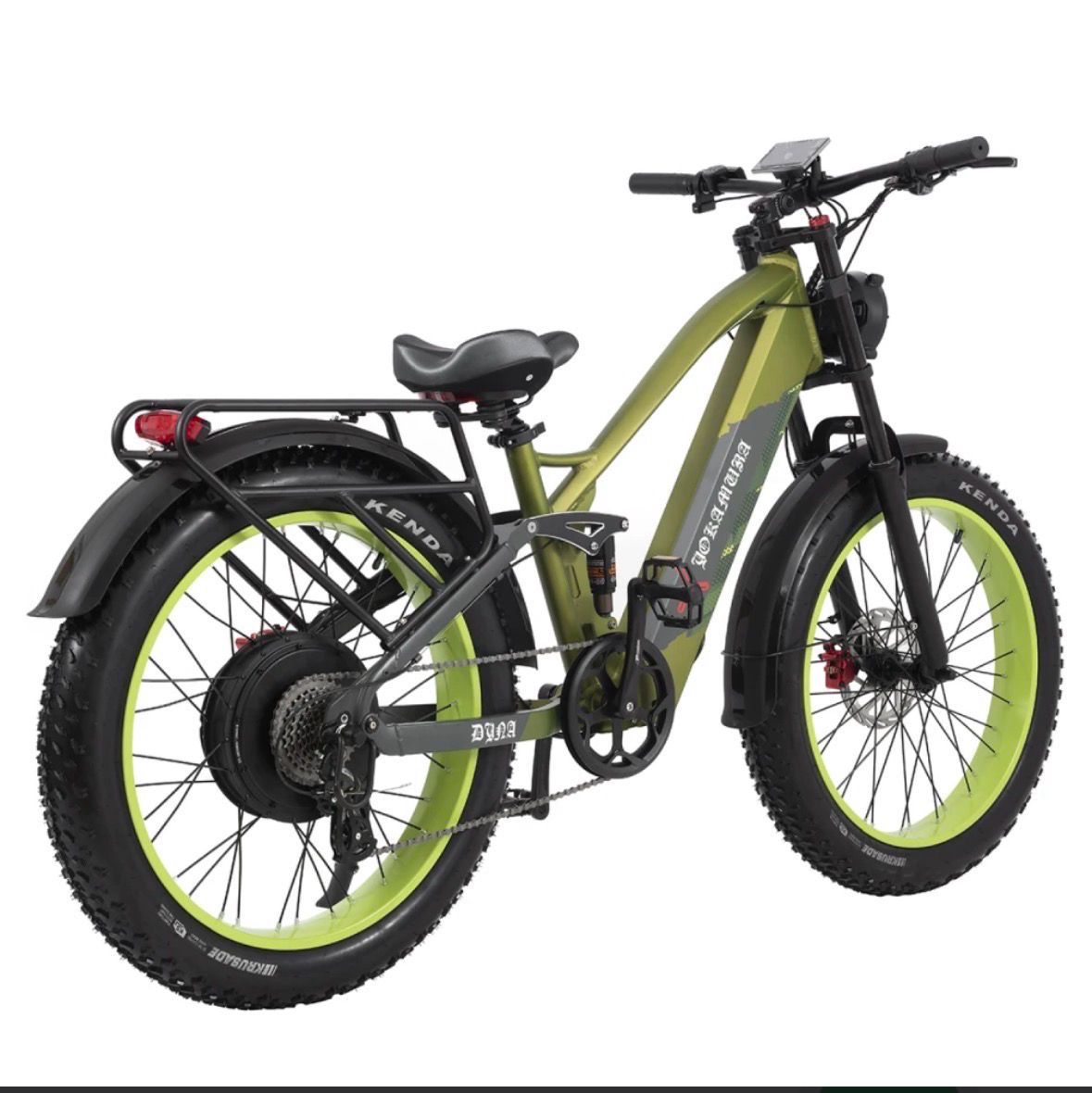 YOKAMURA DYNA SAND Electric Bike 2000W 26&quot; Wheels, Up to 70 km/h, Hydraulic Brakes, Green Aluminum Frame