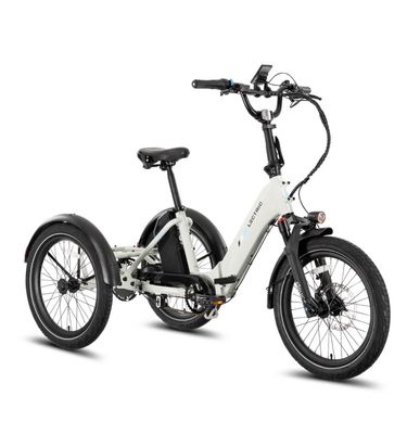 Lectric XP Trike 2 Electric Tricycle 500W (1092W Peak), 48V 13Ah Battery, Up to 50 Miles Range, White