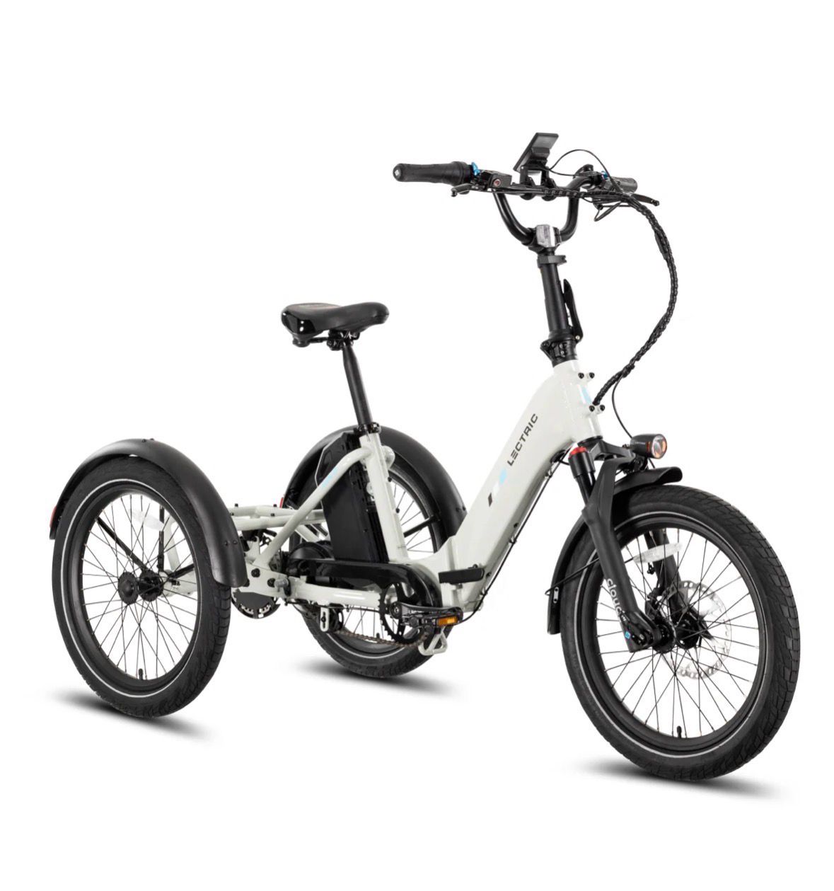 Lectric XP Trike 2 Electric Tricycle 500W (1092W Peak), 48V 13Ah Battery, Up to 50 Miles Range, White