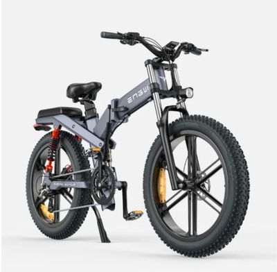 ENGWE Engine Pro Dual Battery Electric Bike 1200W Peak, 48V 29.2Ah, 26&quot; Fat Tires, Up to 150 km Range, Hydraulic Brakes, Gray