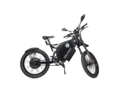 Delfast Top 3.0 Electric Bike 3000W Motor (6000W Peak), 72V 48Ah Battery, Up to 80 km/h, Carbon Belt Drive, Black
