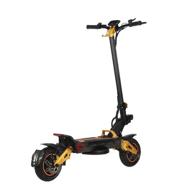 Hugo Turbo Electric Scooter Dual Motor 2400W, 67.2V 20Ah Removable Battery, Up to 65 km/h, 65 km Range, 10&quot; Tires, Black/Gold