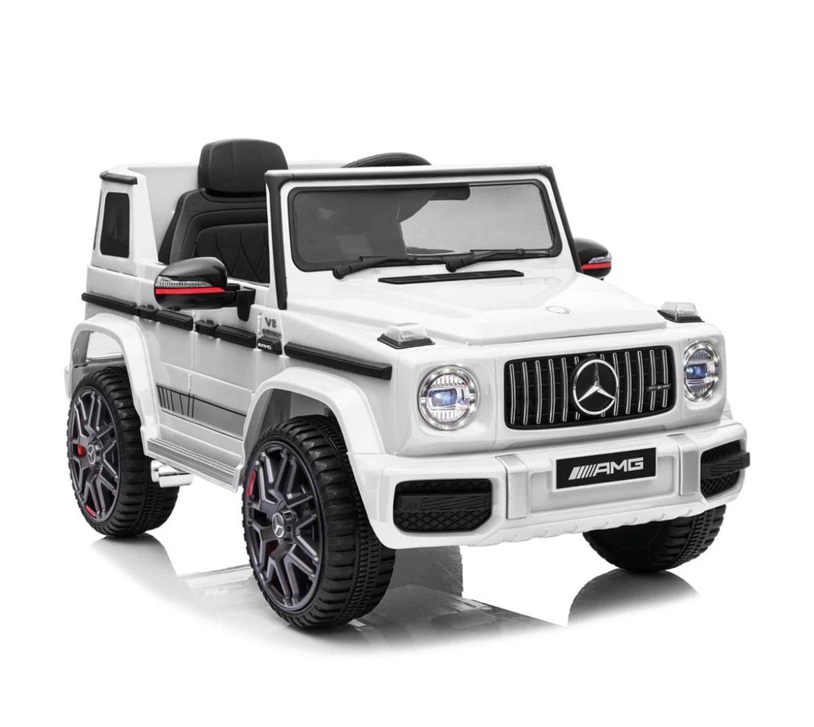 Mercedes AMG G63 Kids Electric Ride-On Car 12V – White (Ages 2–6)
