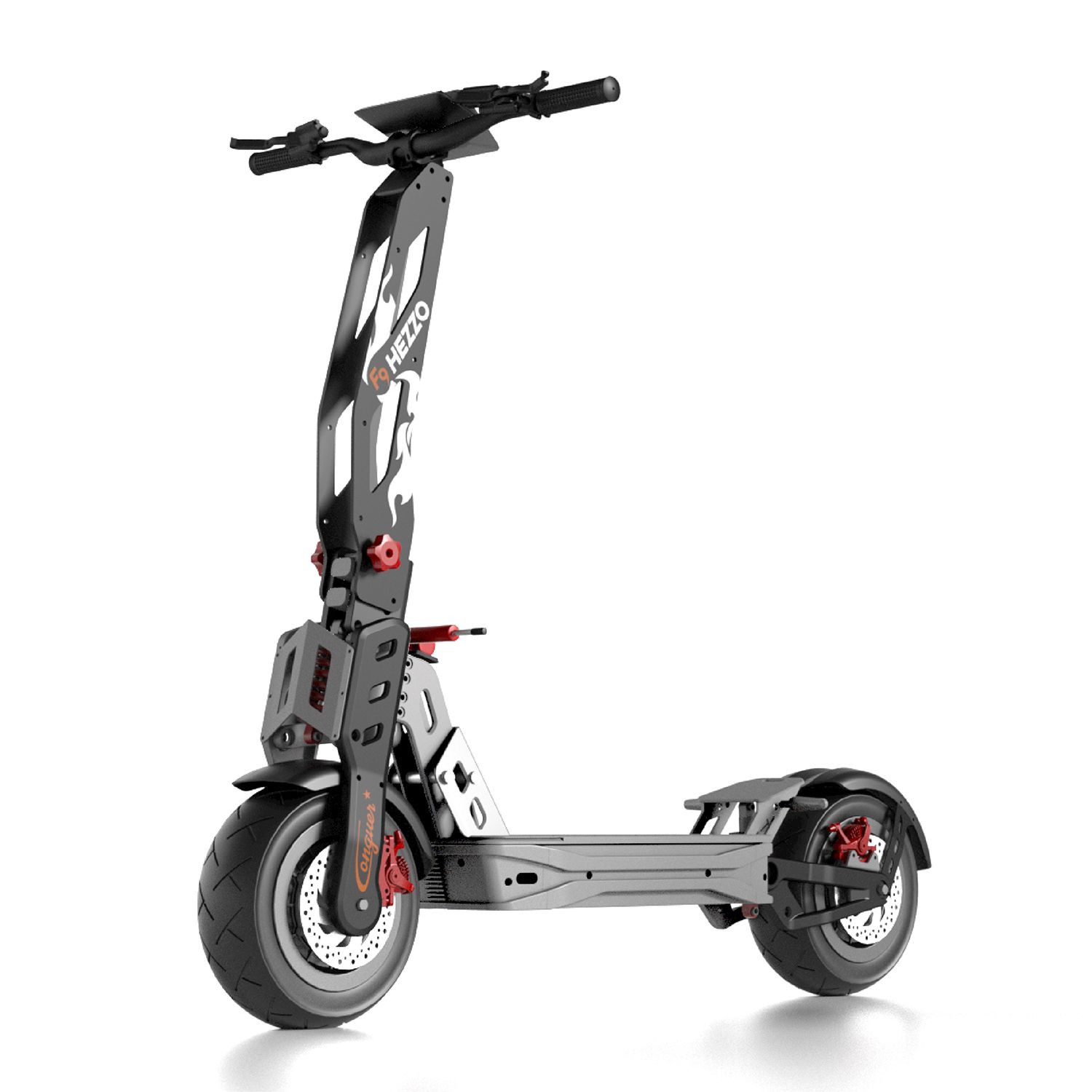 HEZZO F9 Escooter 60V 8000w Dual Motors Folding Electric Scooter 40Ah Lithium 100km Scooter With Steering Damper USA Warehouse