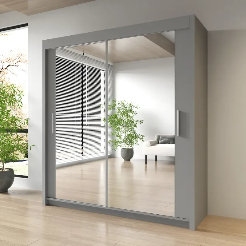 Sliding Mirror Door Wardrobe-Milan 180 cm