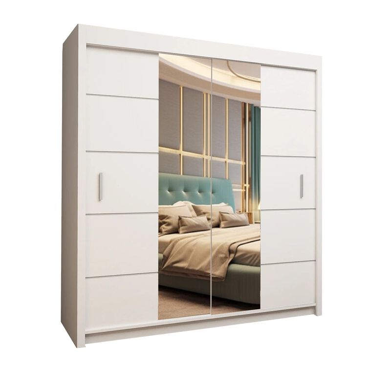 Sliding Mirror Door Wardrobe-Oslo 180 cm