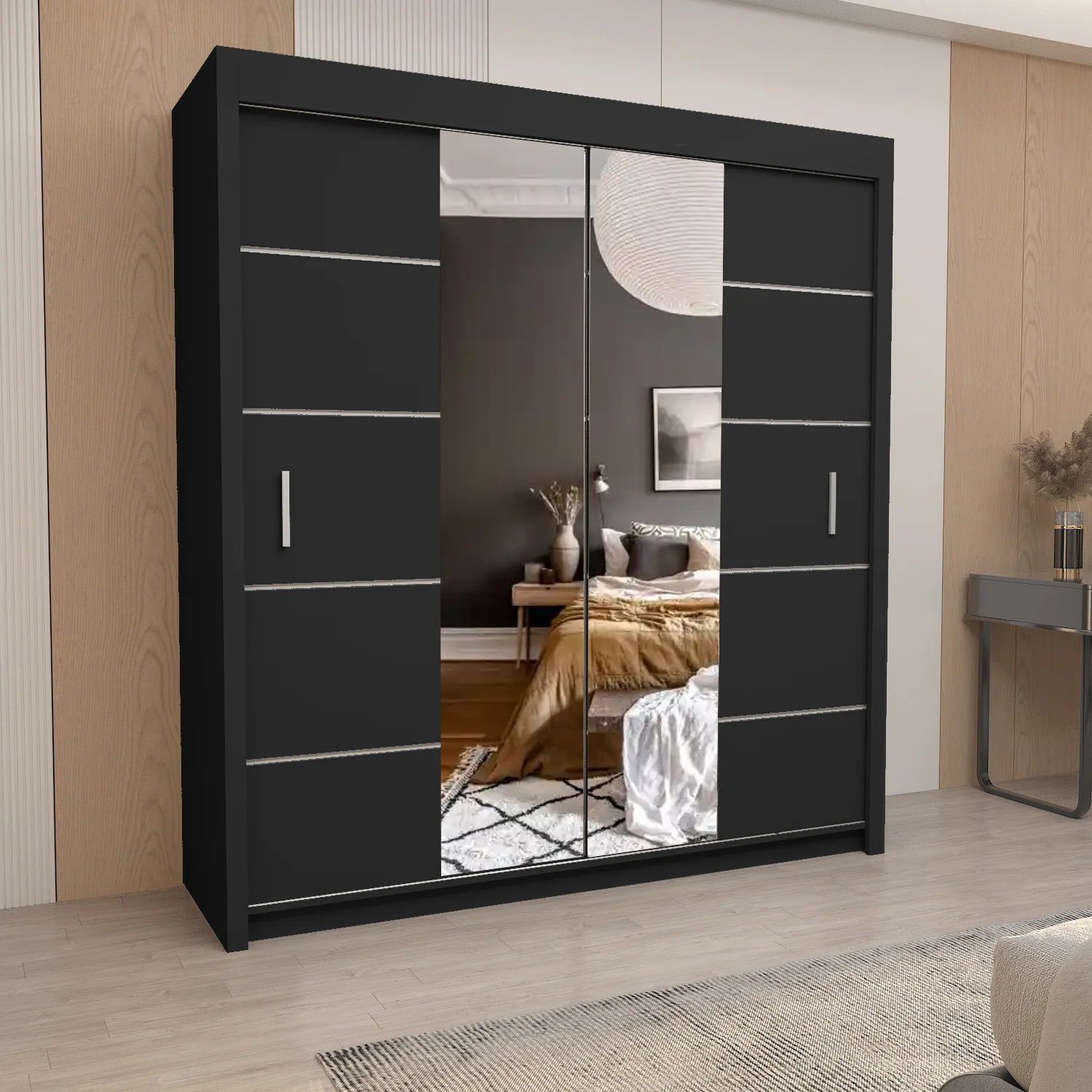 Sliding Mirror Door Wardrobe-Oslo 150 cm