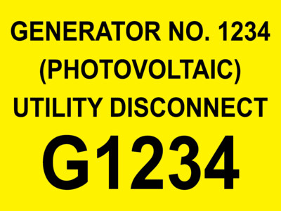 Generator Label