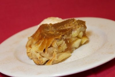 Whole Upside Down Apple Walnut Pie