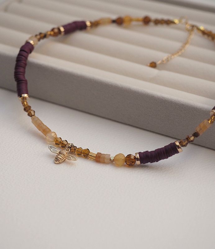 Naszyjnik &quot;Burgundy Bee&quot;