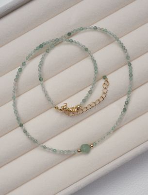 Choker &quot;Delikatność - zielony awenturyn&quot;