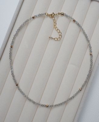 Choker &quot;Delikatność - labradoryt 3mm&quot;