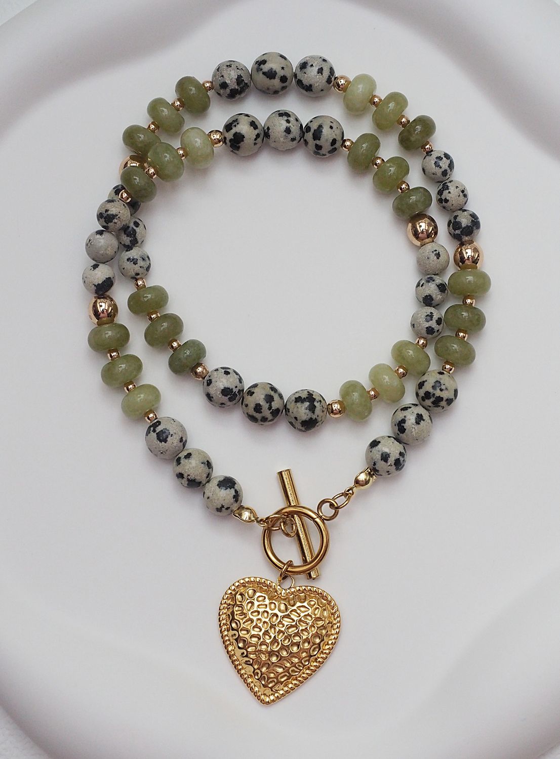 Naszyjnik "Dalmatian Green"