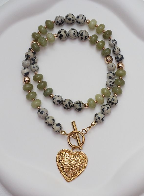 Naszyjnik "Dalmatian Green"