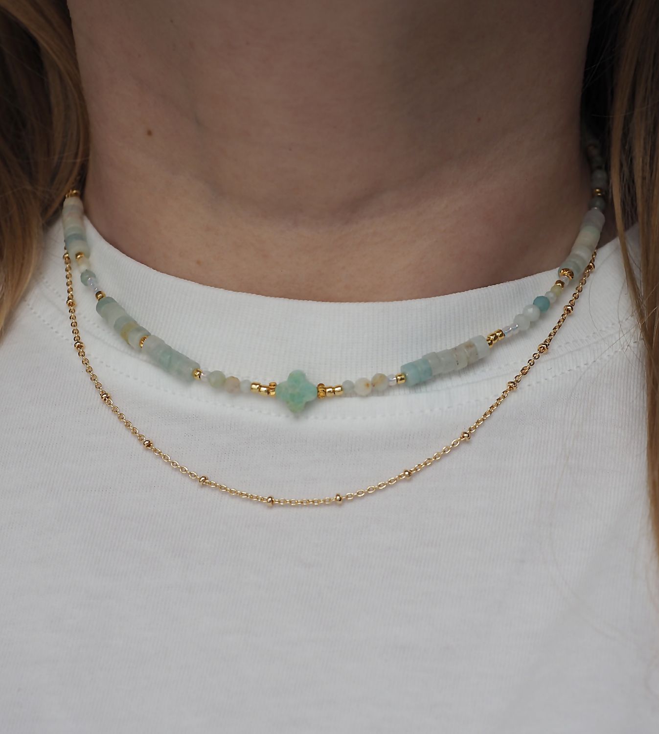Naszyjnik "Mint Clover Mix"