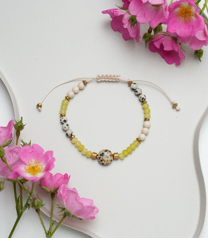 Bransoletka "Dalmatian &amp; Lime"