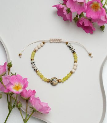 Bransoletka "Dalmatian &amp; Lime"