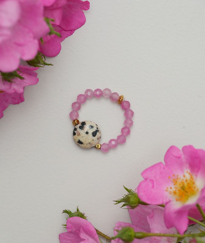 Pierścionek "Dalmatian Pink"