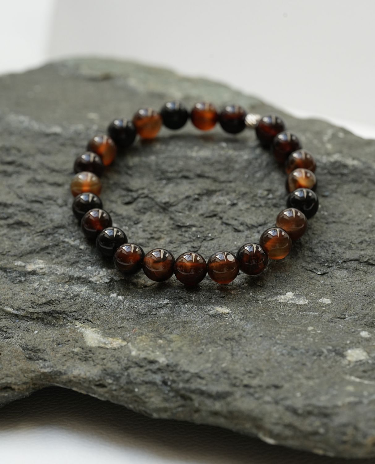 Bransoletka męska personalizowana Agat 8mm