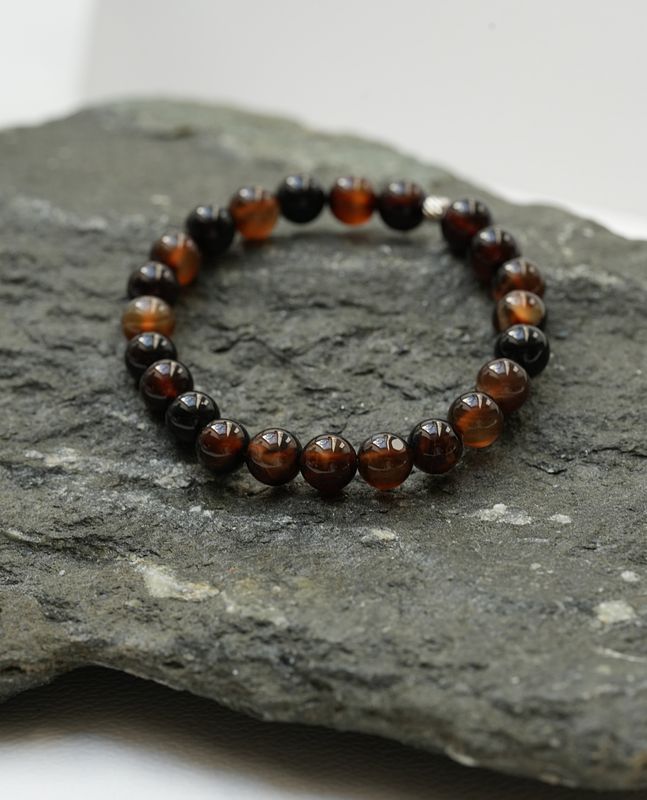 Bransoletka męska personalizowana Agat 8mm