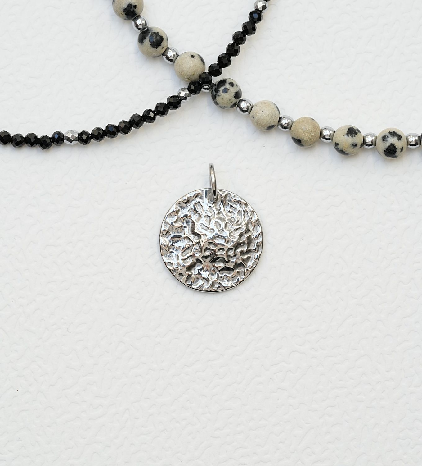 MODULE Zawieszka Moneta gnieciona duża SILVER