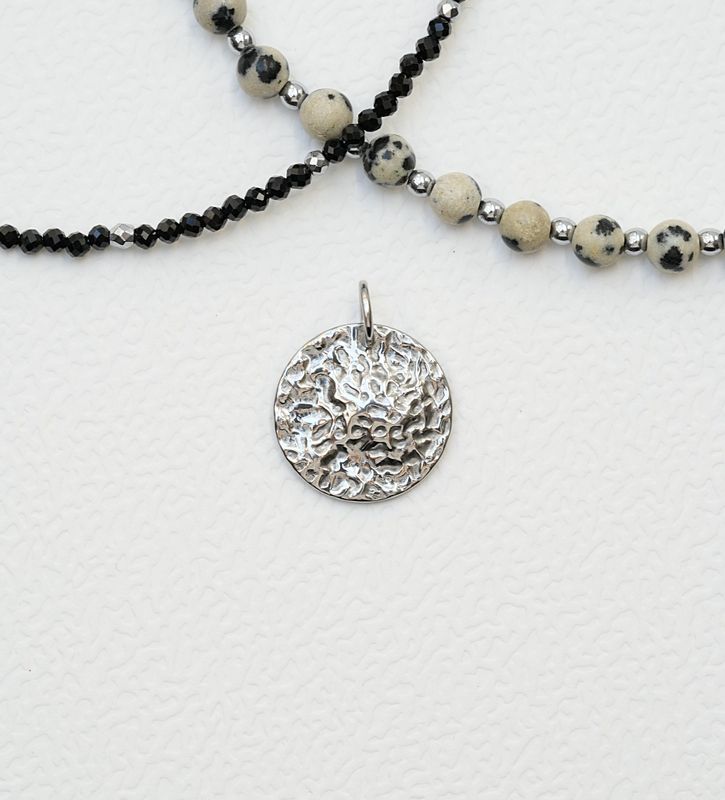 MODULE Zawieszka Moneta gnieciona duża SILVER