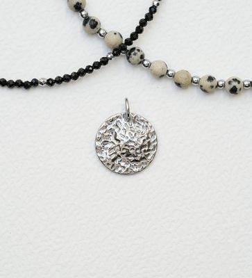 MODULE Zawieszka Moneta gnieciona duża SILVER