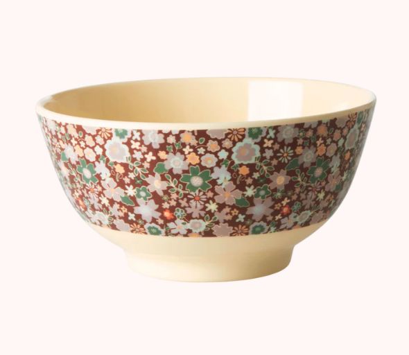 Melamine Bowl with Fall Floral Print - Medium - 700 ml