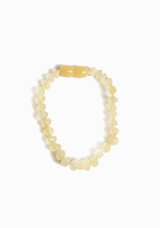 Coni barnsteen armband kids Vanille - 16.5 cm