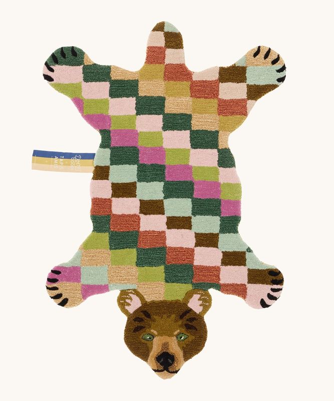 Doing Goods - Archie Check Bear Rug Large