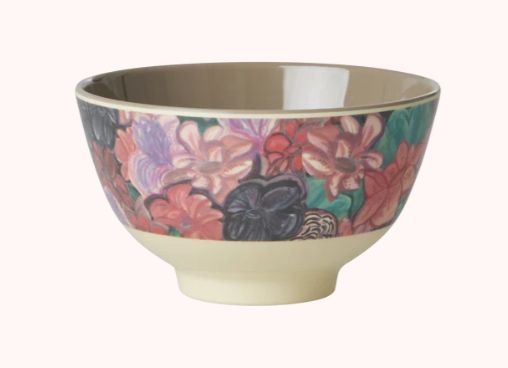 Melamine Bowl with Forest Flower Print - small 300ml
